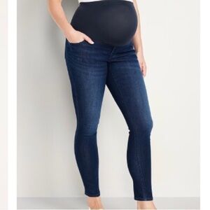 Old Navy Maternity Dark Blue Full Panel Skinny Jeans